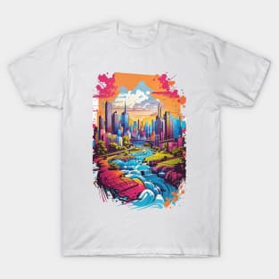 Landscape Surrounded By City T-Shirt
